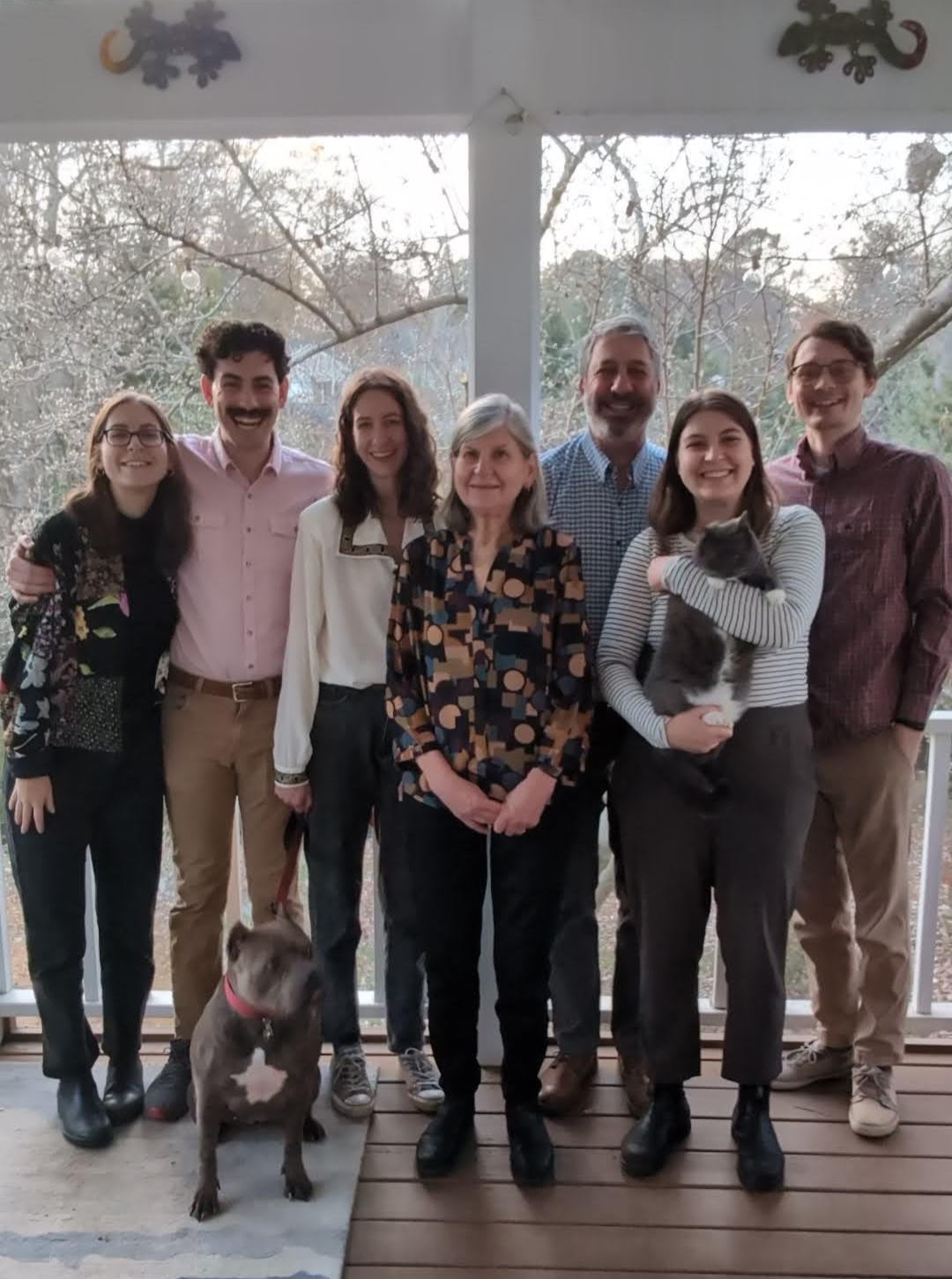 Monica, Nevo Polansky, Hannah, Enid Lew, Natalie, Branden Leonhardt (with Marge and Theo)